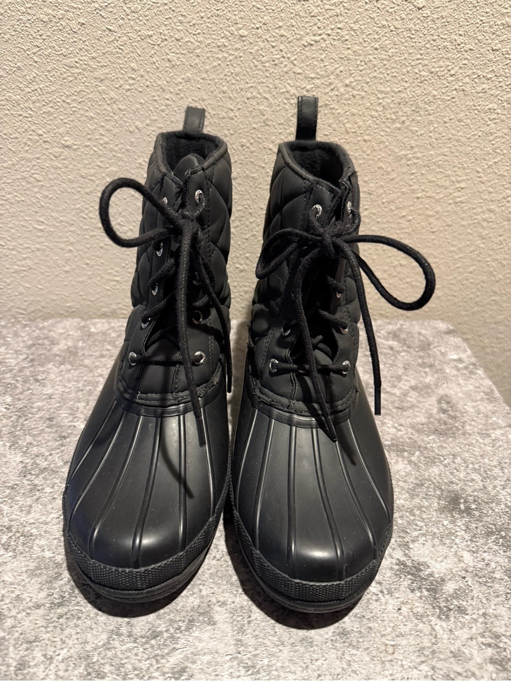 Sperry Top-Sider Gosling Duck Boot Size 9 Black Womens Lace-up Waterproof - Picture 3 of 9